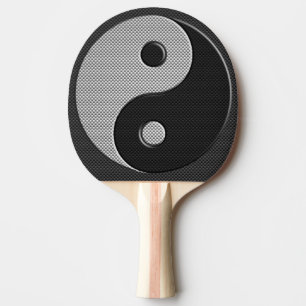 Raquete De Tênis De Mesa Yin corajoso Yang no estilo do impressão da fibra