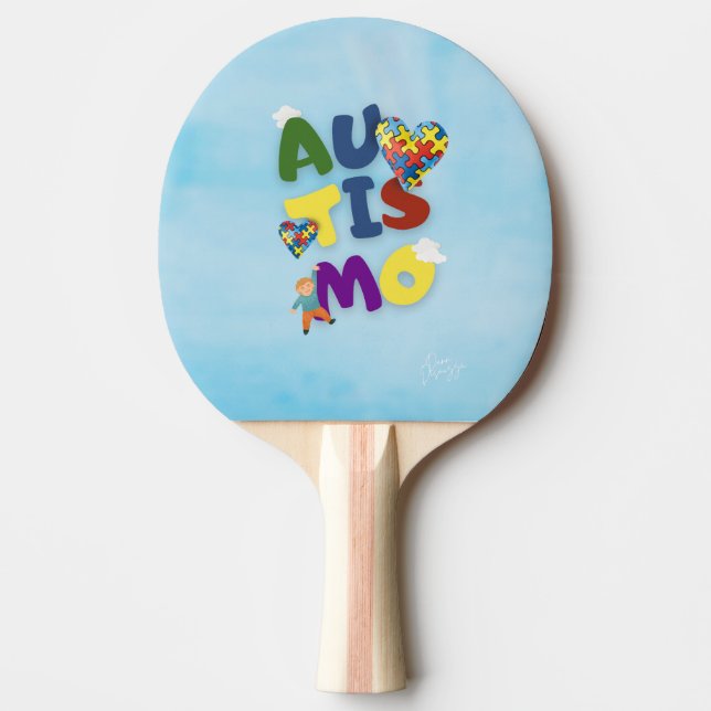 Raquete Ping Pong Mãe de Autista (Frente)