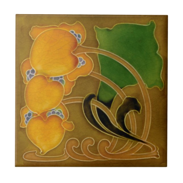 Raras Marsden c1900 Arte Floral Nouveau Repro (Frente)