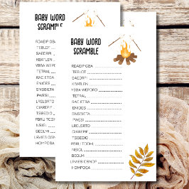 Rascunho de palavra-bebê Tema de chá de fraldas ma