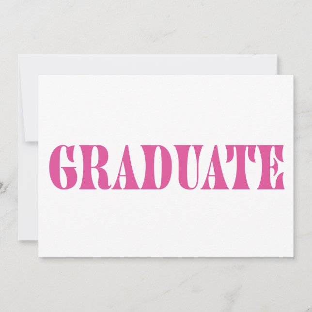 Raspberry Pink Modern Graduation Party Invitation (Frente)