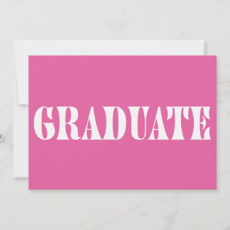 Raspberry Pink Modern Graduation Party Invitation
