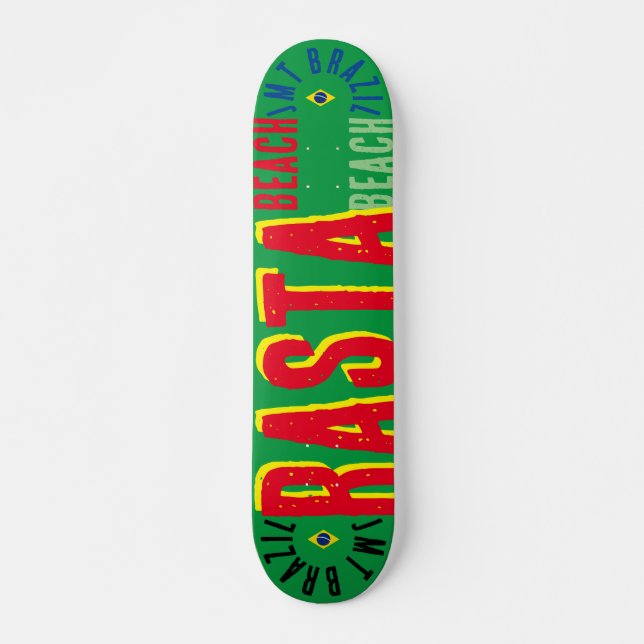 RASTA Brasil 7, 3/4", skateboard Deck (Frente)