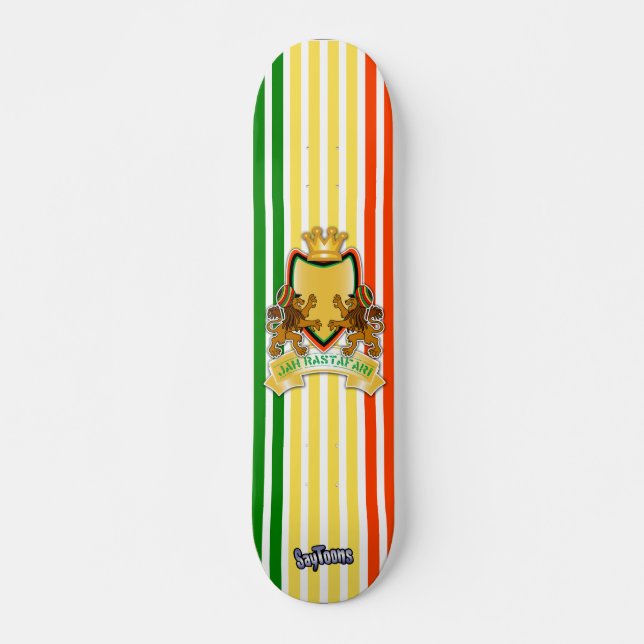 Rasta Lion Crest skate (Frente)