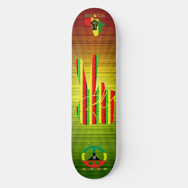 Rasta Reggae Skateboard (Frente)