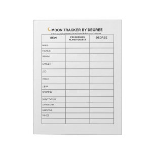 Rastreador de Lua Bloco de notas