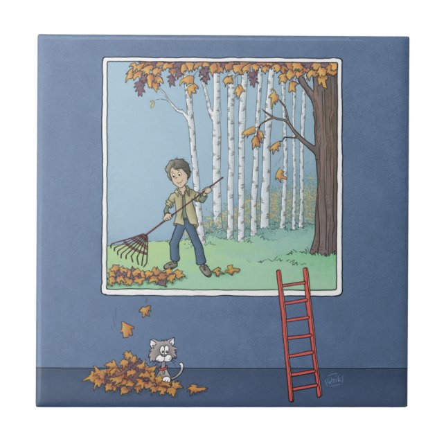 Rastreamento de garotos deixa azulejo cerâmico (Frente)