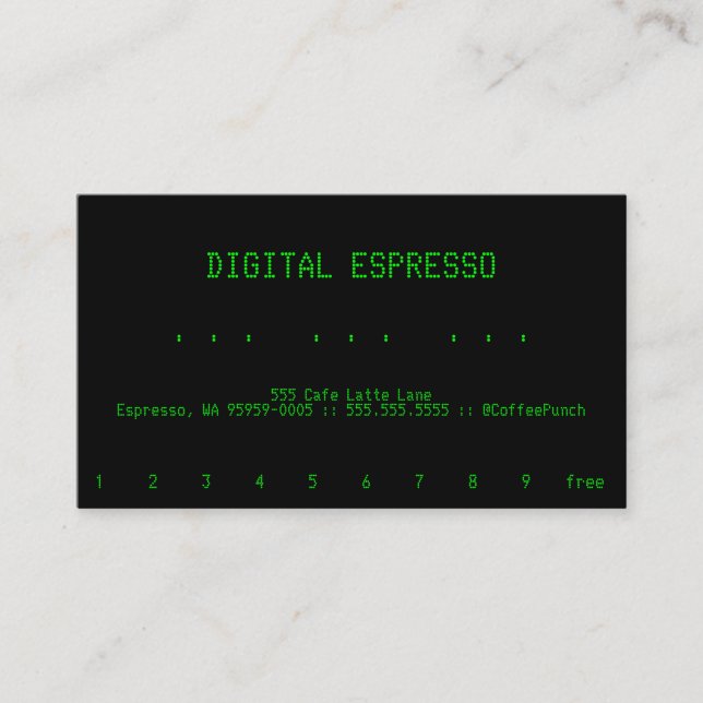 Rastreamento de Recompensa de Fidelidade de Café M (Frente)