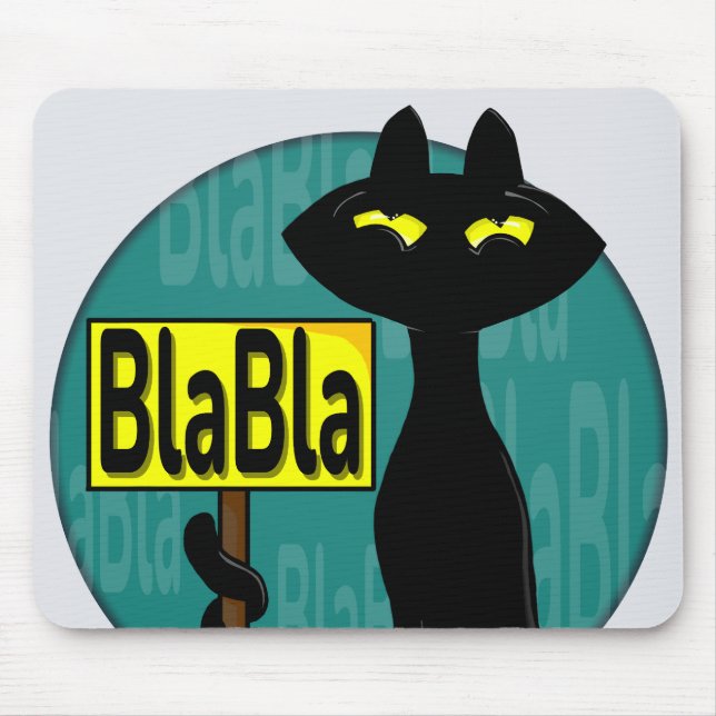 Rato Bad Boogie Divertido BlaBla Mouse Pad (Frente)