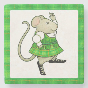 RATO DA GIGA IRLANDESA II Porta-copos de pedra de