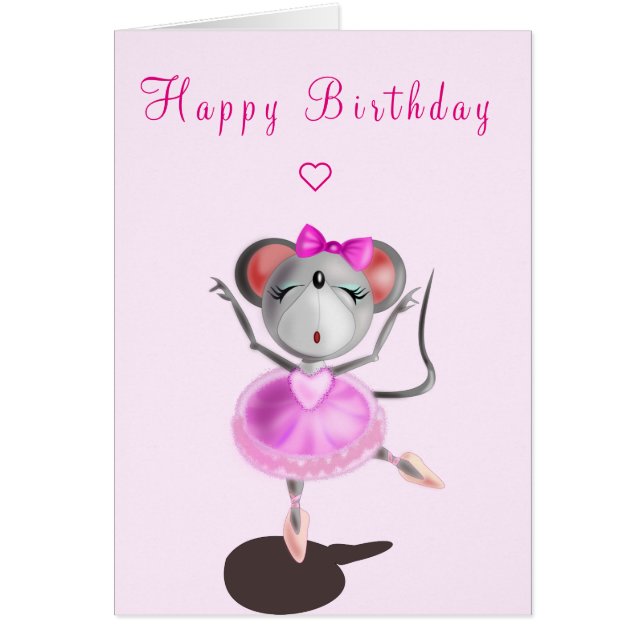 Rato dançarino do Balé de Cartão de Aniversário do (Frente)