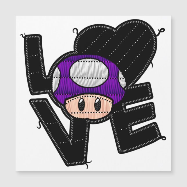 Rato de amor - Magneta roxa (Frente)