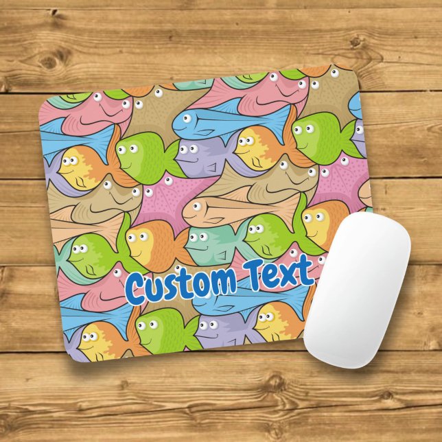 Rato de desenho animado de peixes para mousepad (Criador carregado)