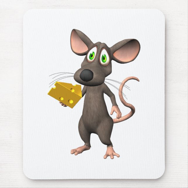 Rato de Toon com queijo Mousepad (Frente)