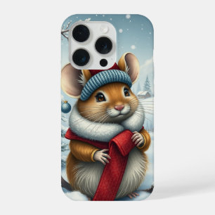 Rato Fofo com Roupas e Chapéu de Inverno Elegante
