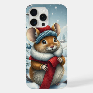 Rato Fofo com Roupas e Chapéu de Inverno Elegantes