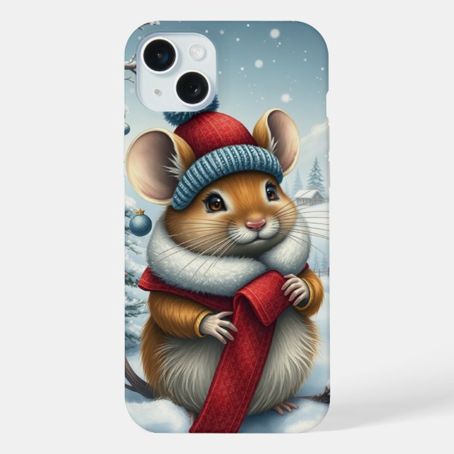 Rato giro com roupa de inverno e chapéu de pré-dis (Verso)