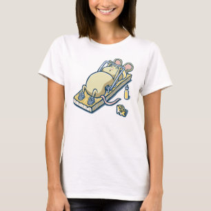 rato no design das camisetas engraçadas do gym