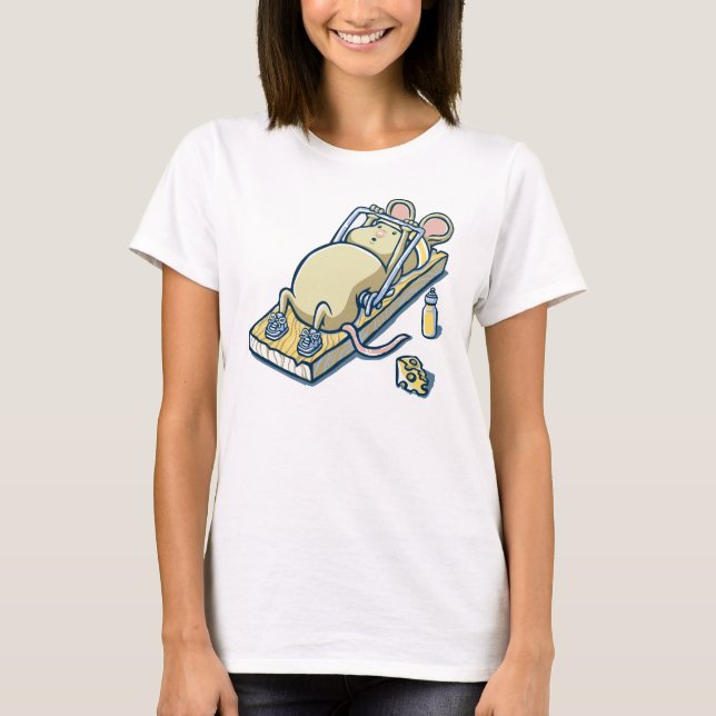 rato no design das camisetas engraçadas do gym (Frente)