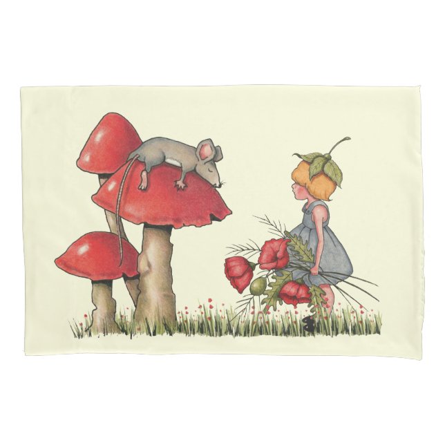 Rato que dorme em um Toadstool, menina com (Frente)