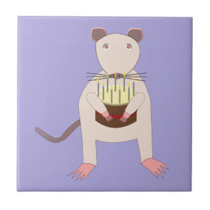 Rato Siamês com Bolo de Aniversário