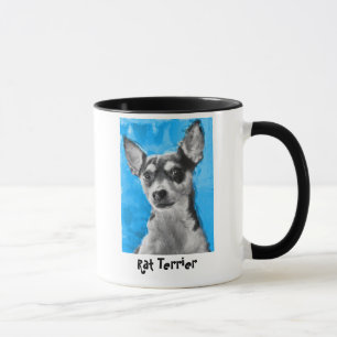 Rato Terrier, caneca moderna da arte do cão