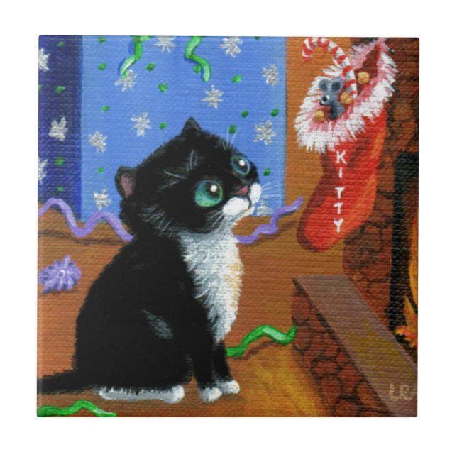 Rato Tuxedo Kitten de Natal Engraçado (Frente)