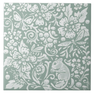 Rato Woodland Sage Borboleta Verde Bebida Dragonfl