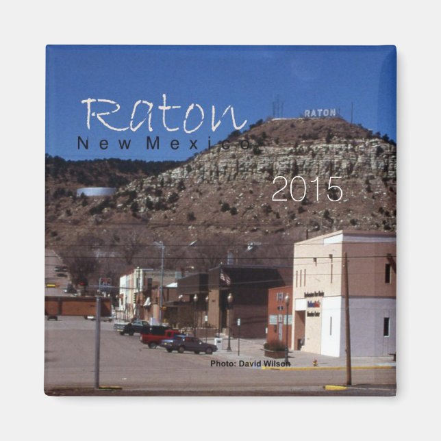 Raton New Mexico State Souvenir Imã de geladeira (Frente)