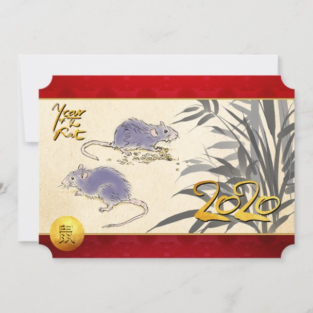 Ratos originais pintura de bambu 2020 HFCI (Frente)