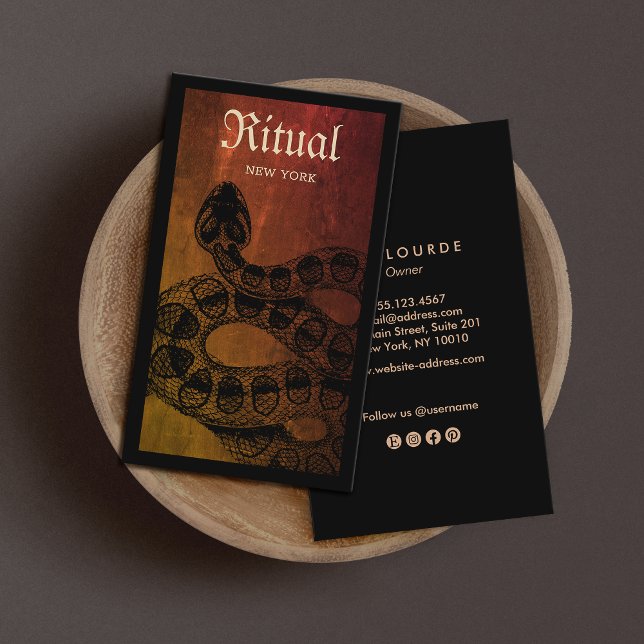 Rattlesnake Macabre Cartão de visita (Criador carregado)