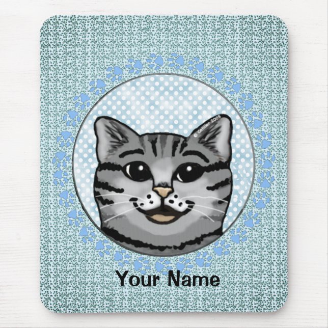 Ratzy Cat Face Mousepad (Frente)