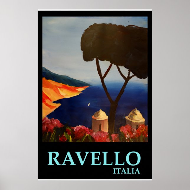 Ravello Itália - Poster de Estilo Retroativo (Frente)