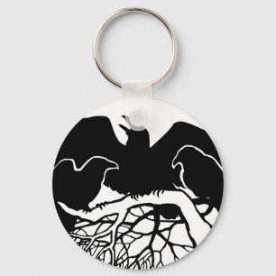 Raven Art Chaveiro Wildlife Crow/Raven Gifts