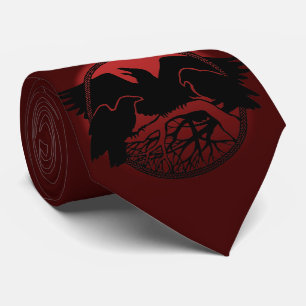 Raven Art Gravatas Wildlife Crow/Raven Necktie Gif