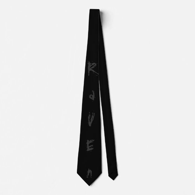 Raven Art Gravatas Wildlife Crow/Raven Necktie Gif (Frente)