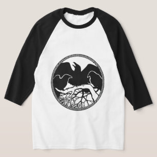 Raven Baseball Jesey Raven Camisas de Arte Cruzada