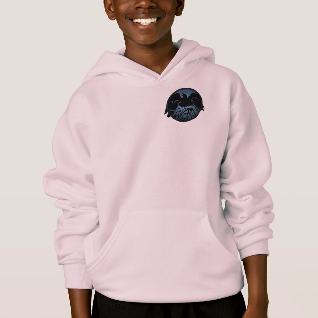 Raven Hoodie Kid's Raven / Crow Art Sweatshirts (Frente)