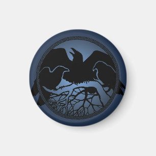 Raven Magnets Raven Native Art Imãs de geladeira p