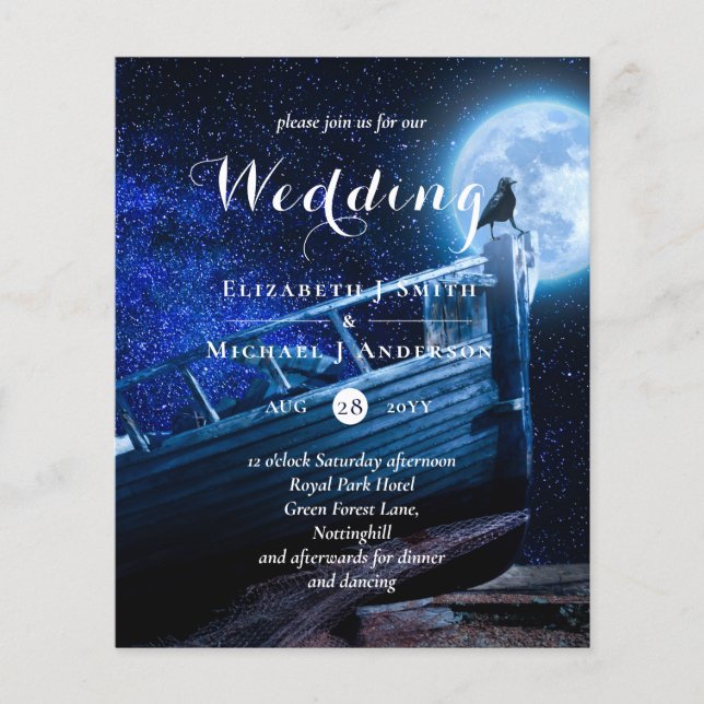 Raven no casamento do Gótico do céu escuro à luz d (Frente)