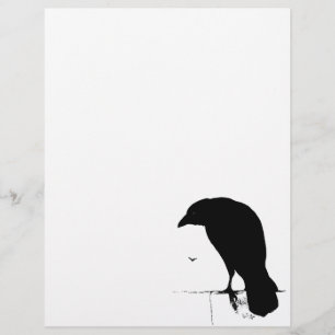 Raven Silhouette - Gótico Vintage Ravens & Crows