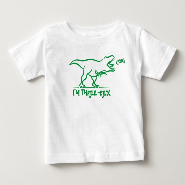 Rawr, eu sou uma Camisa de Dinossauro aniversário  (Frente)