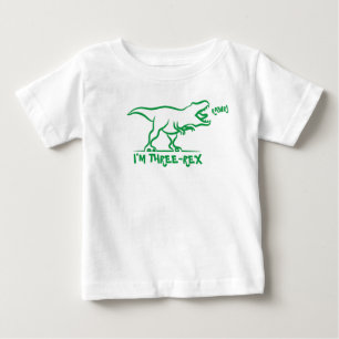 Rawr eu tenho três anos - Camisa do Rex de 3º aniv