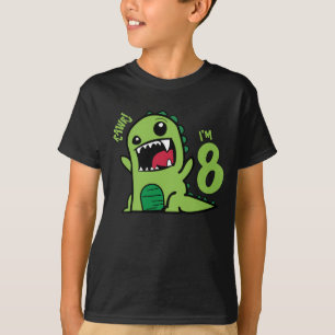 Rawr I'm 8, Engraçado 8º aniversário Camisa do Din