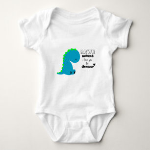 Rawr quer dizer que te amo na camisa DINOSAUR