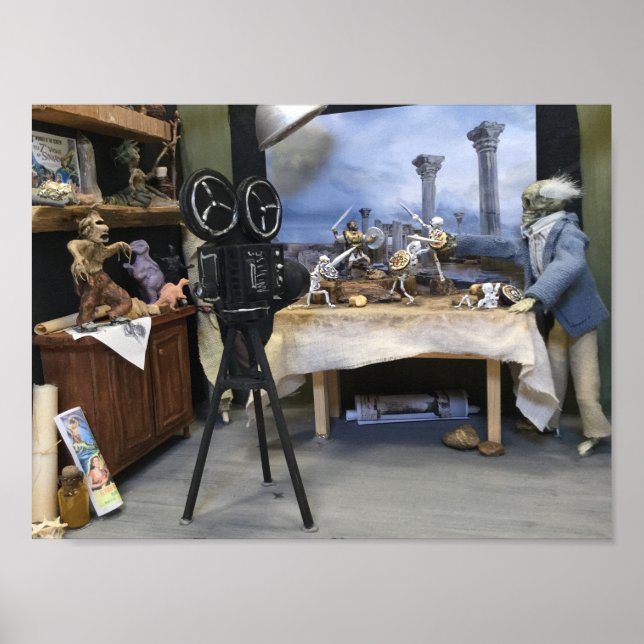 Ray Harryhausen no Studio Poster (Frente)