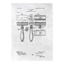 Razor Patent Impressão 1904 Poster