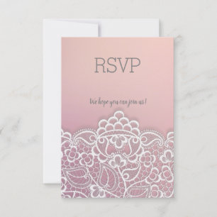 Reação rsvp elegante do colar de pêssego rosa