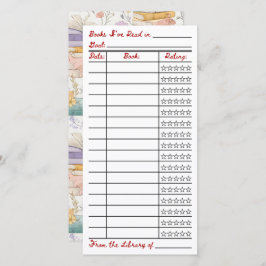 Reading List Tracker Flat Card