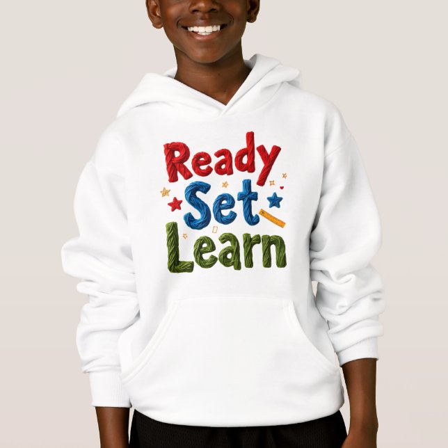 Ready Set Learn Kid's T-Shirt (Frente)
